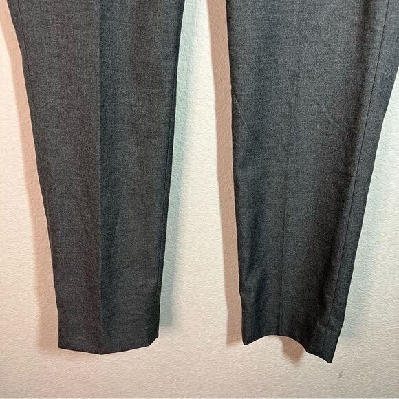 Banana Republic Gray Midi Flat Front Straight Leg Trouser Pants Womens Size 6 - Picture 3 of 8